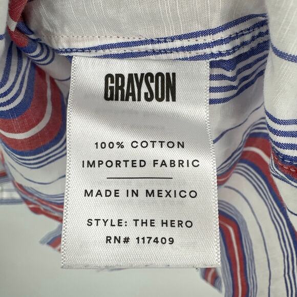 Anthropologie Blouse Grayson Jasmine Hero striped button down Size 4 - Picture 6 of 7